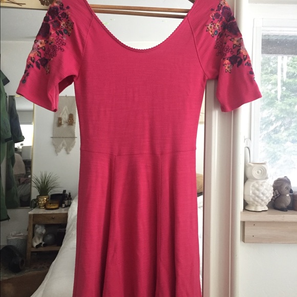 Free People Embroidered Garden Sleeve Dress - Picture 4 of 8